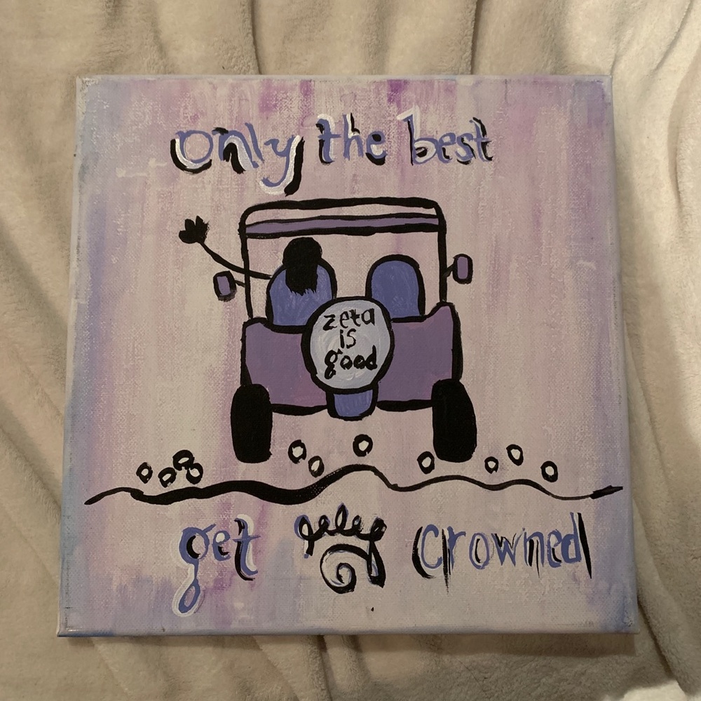 Zeta tau alpha painted canvas